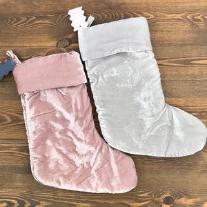 West Elm Velvet Stockings